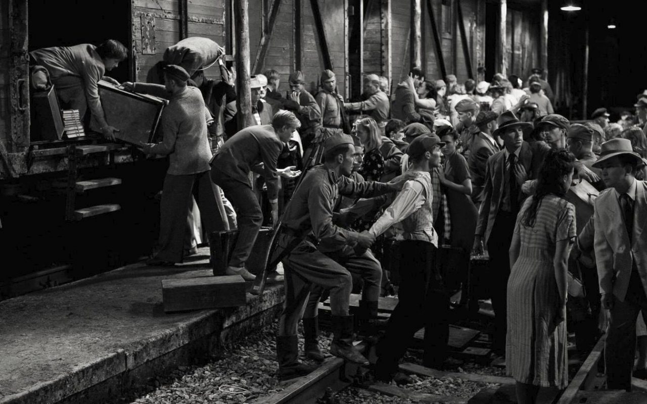 Still from movie "Risttuules" (2014) about the 14 June 1941 deportation.