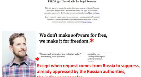 WordPress blocks an independent indigenous people’s site on request of Russia, MariUver editor already lives in forced exile abroad due to death threats.