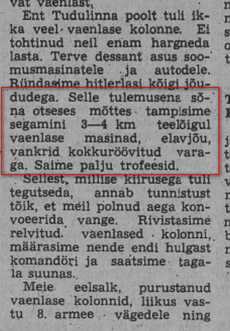 Nõukogude Õpetaja 22.09.1984 punakindral Aleksander Martini mälestused Avinurmest.